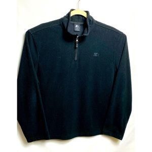 Starter  Mens 3/4 Zip Pull Over black Size L (42-44)